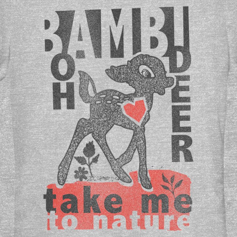 Juniors Womens Bambi Take Me to Nature T-Shirt, 2 of 5