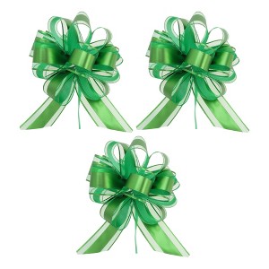Unique Bargains Matte Bows for Gift Wrapping Christmas Decorative 47.24"x1.97" 3Pcs - 1 of 4
