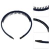 Unique Bargains Women's Non-Slip Teeth Comb Headbands Wine Red Black Blue 4Pcs - 3 of 4