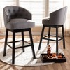 Set of 2 Theron Swivel Barstools - Baxton Studio - image 4 of 4