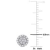 EVERLY JEWELRY | Sterling Silver 1/4 CT TW Diamond Halo Stud Earrings - 3 of 4