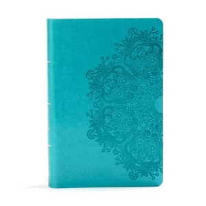 KJV Large Print Personal Size Reference Bible, Teal Leathertouch Indexed - by  Holman Bible Publishers (Leather Bound) - 1 of 1