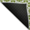 Lime Green Ivory And Beige Floral Medallion Washable Indoor Outdoor Area Rug - 4 of 4