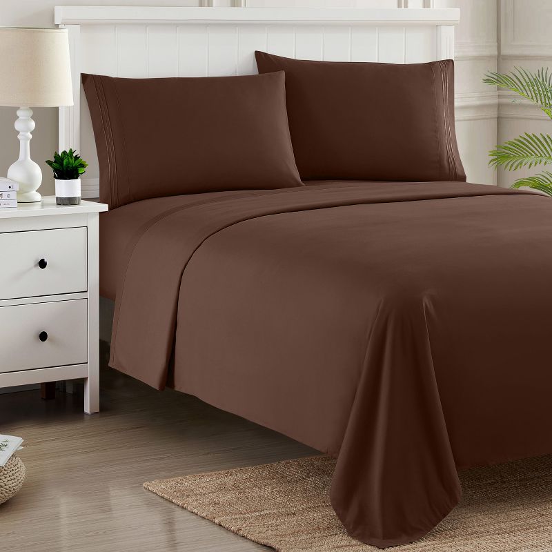 4 Piece Sheet Set, Ultra Soft 1800 Series, Double Brushed Microfiber by Sweet Home Collection™, 5 of 6