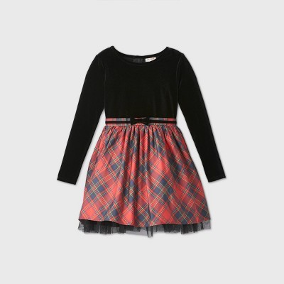 plaid girls dress