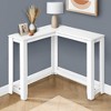 ChicFurnit Console Tables L Shaped Table Accent Table Side Table End Table Modern Design for Living Room, White, 35.5"*35.5"*32" - 2 of 4