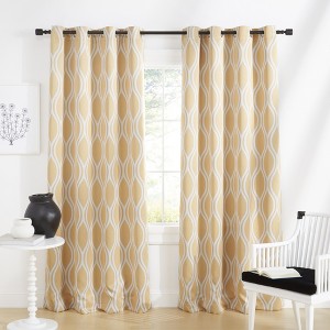 Exclusive Home Alfie Room Darkening Blackout Grommet Top Curtain Panel Pair - 1 of 4