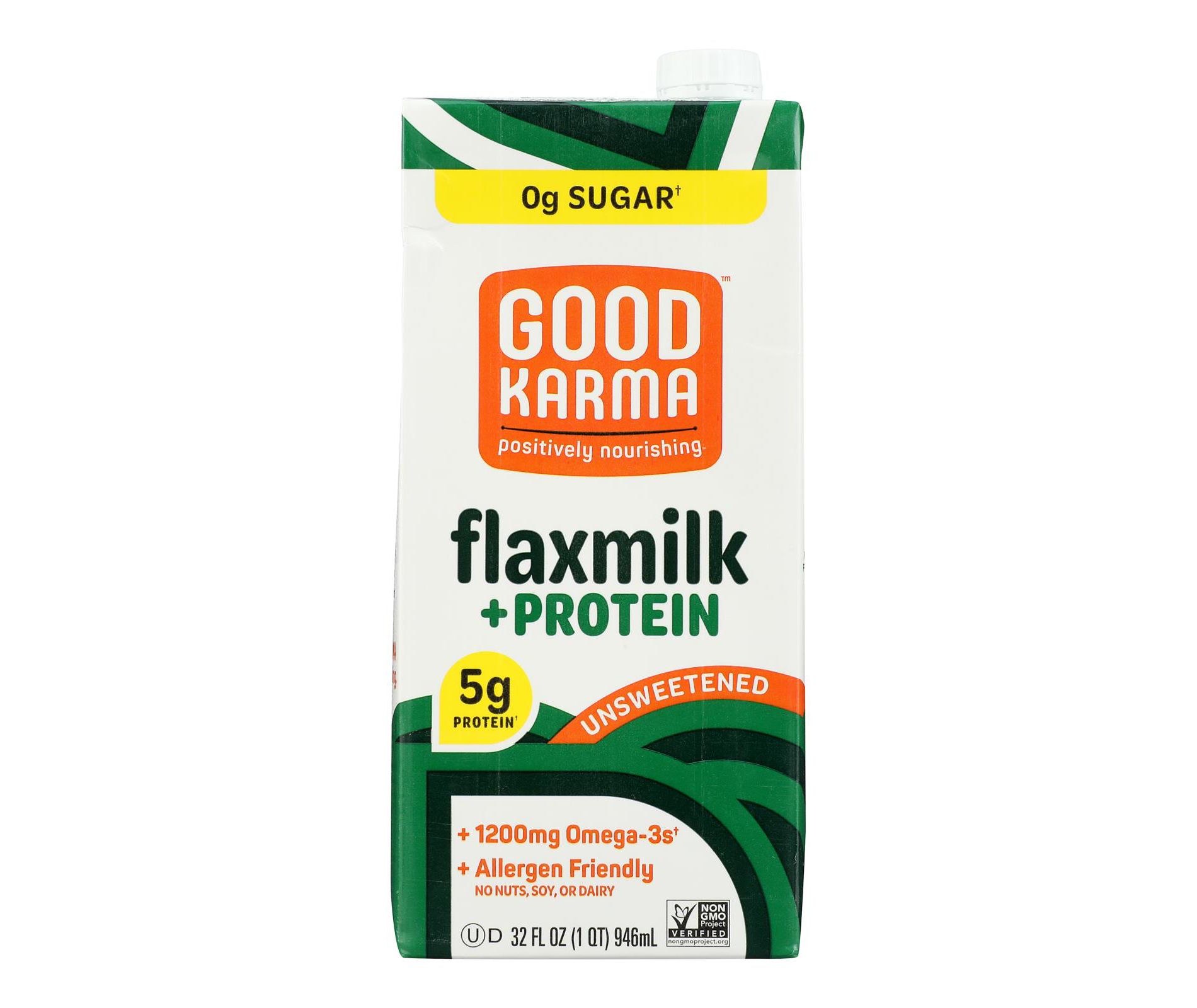 Good Karma Unsweetened Protein Flax Milk - Case of 6/32 oz