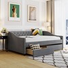 Full Size Upholstered Daybed with Two Drawers for Bedroom, Apartment, or Guest Room - 2 of 4