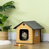 PawHut Heated Cat House Condo, Foldable Enclosed Pet House with Heating Pad for Cats or Small Dogs, Use for Indoor or Covered Outdoor Areas - 2 of 4