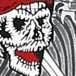 skull crossbones black