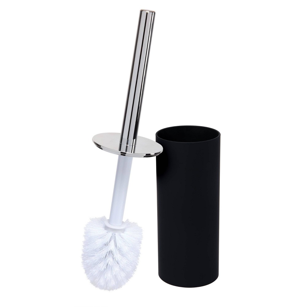 Photos - Garden & Outdoor Decoration Soft Touch Toilet Brush Holder Black - Bath Bliss