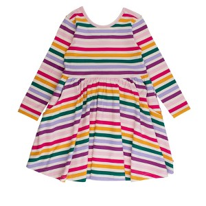 RuffleButts Baby Girls Long Sleeve Twirl Dress - 1 of 4