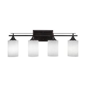 Toltec Lighting Uptowne 4 - Light Vanity in  Dark Granite with 4" White Muslin Shade - 1 of 1