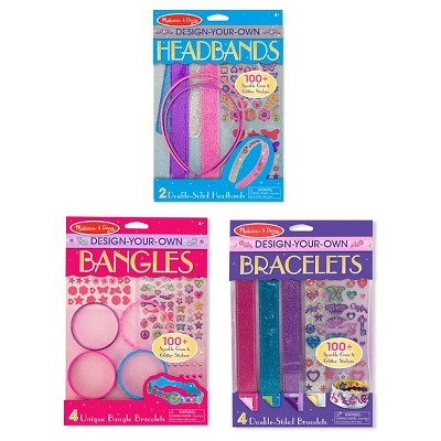 Melissa & Doug Design-Your-Own Jewelry-Making Kits - Bangles, Headbands, and Bracelets