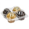 Inno-Pak 4 Count Muffin Container Clear PET - Case of 200 - 2 of 3