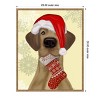 Amanti Art 23"x28" Christmas Drooly Christmas Dane by Fab Funky Framed Canvas Wall Art - 4 of 4