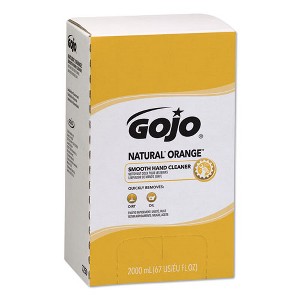 GOJO NATURAL ORANGE Smooth Hand Cleaner, Citrus Scent, 2,000 mL Bag-in-Box Refill, 4/Carton - 1 of 4