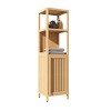 NicBex 52" Bamboo Bathroom Storage Cabinet,Multifunctional Freestanding Cabinet with 2 Shelves&1 Dor Cabinet,Bathroom&Kitchen Organizer - 4 of 4