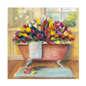 Trademark Fine Art -Carol Rowan 'Bathtub Bouquet Ii' Canvas Art - 1 of 4