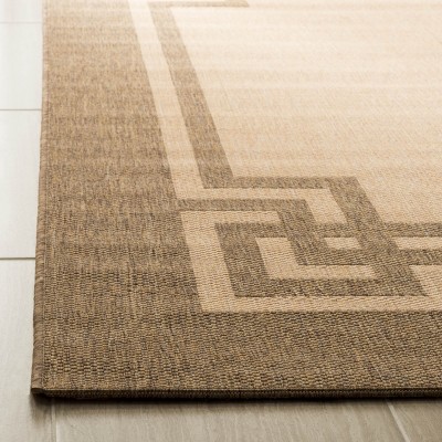 Beige and Dark Beige Tufted Handmade Rectangular Rug