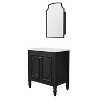 30 inch Black Bathroom Vanity with Sink and Iron Arched Mirror Cabinet, Two Doors with Shelf, Soft Close Door Hinges - 2 of 4