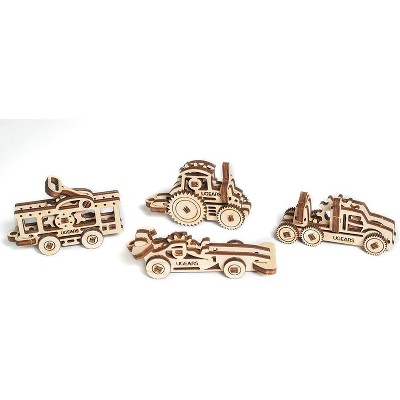 UGears Models UGears U-Fidget 3D Wooden Puzzle Set | Vehicles