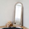 PexFix 21 in. W x 64 in. H Classic Arched Solid Wood Framed Leaning Mirror in Weathered White - 3 of 4