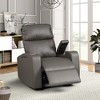 Faux Leather Electric Power Recliner Chair with Cup Holders and Arm Storage - 2 of 4