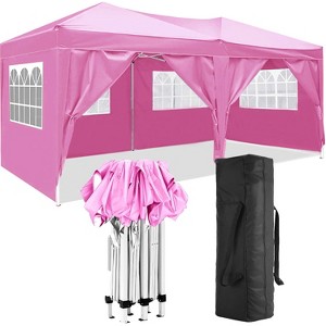 Gsluuk 10'x20' Folding Canopy with 6 Removable Sidewalls Outdoor Event Shelter UPF 50+ - 1 of 1