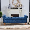 TiramisuBest 62" Modern Tufted Button Storage Bench with Rolled Arms – Upholstered Ottoman for Bedroom, Living Room, Foyer (Grey) - 2 of 4