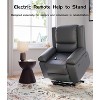 Oversized Power Lift Recliner Chair, Adjustable Reclining Chair with Massage and Heat, Faux PU Leather Massage Chair - 4 of 4