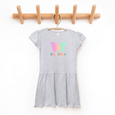 The Juniper Shop Big Sister Butterfly Toddler Graphic Dress