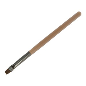 Unique Bargains Flat-mouthed Nail Painting Brushes for Polish Painting Home DIY Clear Brown 1 Pc - 1 of 4
