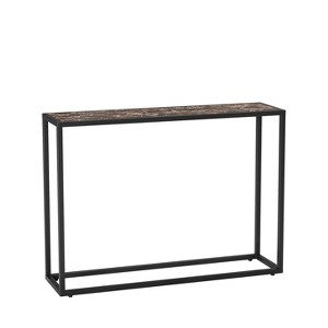 Racxily Narrow Console Table, Industrial Farmhouse Foyer Table for Entrance & Living Room, Brown/Black - 1 of 4
