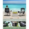 Heavy-Duty Outdoor Folding Chair with Adjustable Armrests, Cup Holder, Cooler Bag, and Storage Bag ¨C 352 lb Capacity, Breathable Nylon Mesh - 3 of 4