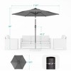 Sonkuki 7.5 ft Outdoor Patio Market Umbrella w/ Crank, Push Button Tilt,  UV-Resistant Canopy - 2 of 4
