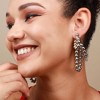 SOHI Women's Metallic Silver Party Drop Earrings - 3 of 4