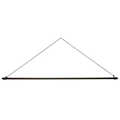 Evergreen Flag Beautiful Black Metal Dowel Garden Flag Hanger - 16" Wide x 5" High