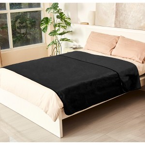 Catalonia Waterproof Leakproof Bed Blankets, Reversible Cozy Bed Sofa Cover Protector Washable Fleece Blanket for Couples - 1 of 4
