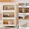 KWPZQEB Plastic Tall Storage Cabinet with Movable Wheels, Magnetic Doors, Foldable Plastic Organizers and Storage for Bathroom, Living Room - 4 of 4
