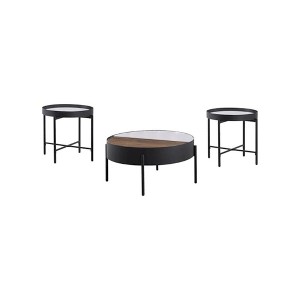 Coaster,Ozella Round Coffee Table with Hidden Storage - 1 of 4