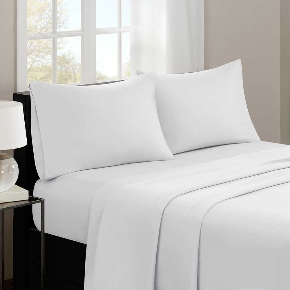 Photos - Bed Linen California King 3M Microcell All Season Lightweight Sheet Set White