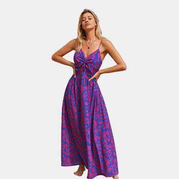 Target Knox Rose Floral Purple Print Boho Dress In Size Medium M Nwot