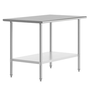 Flash Furniture Stainless Steel 18 Gauge Prep and Work Table with Undershelf - NSF Certified - 1 of 4