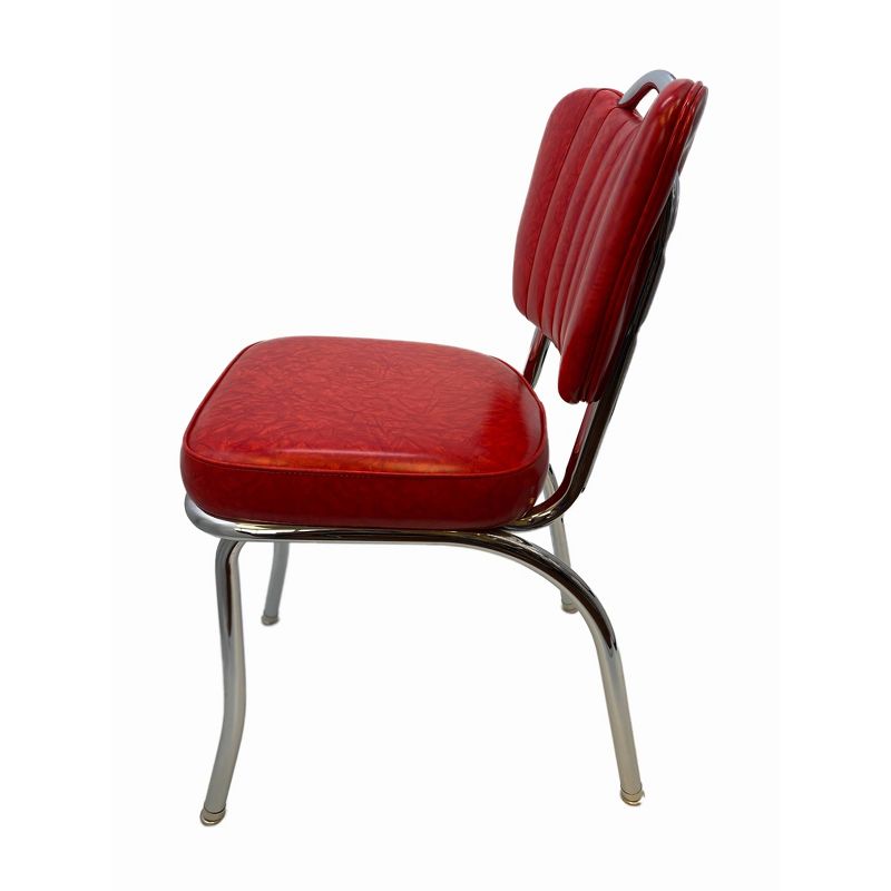 Handle Back Padded Seat Diner Chair Cherry Red - Richardson Seating, 4 of 6