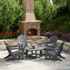 WestinTrends Dylan 5-Piece Outdoor Patio HDPE Adirondack Chair With Round Coffee Table Conversation Set - 2 of 4