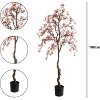 Artificial Flowering Tree, Fake Begonia Flower Tree for Home Decoration and Photography Props - 2 of 4
