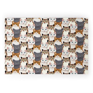 Avenie Cat Portraits Looped Vinyl Welcome Mat - Society6 - 1 of 2