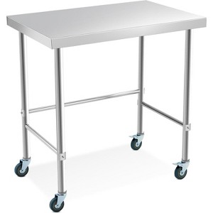 36 x 24 Inch Stainless Steel Work Table Heavy Duty Commercial Kitchen Prep Table Food Grade Metal Worktable for Restaurant - 1 of 4